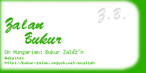 zalan bukur business card